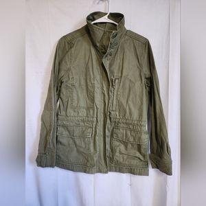 Madewell Womens Passage Utility Cargo Jacket Olive Army Green Size Medium